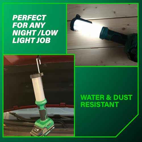 Metabo HPT 18V MultiVolt Cordless LED Lantern, 750 Lumens, 2 Light Settings, 360¡Æ Illumination, Long Lasting Light, Integrated Hanging Hook, Compact and Lightweight, Tool Body Only, UB18DFQ4