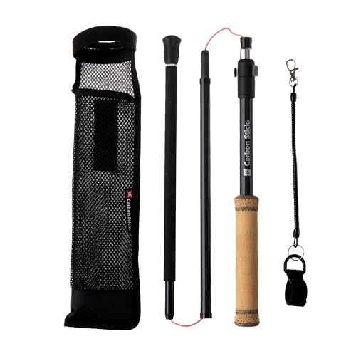 X Carbon Stick Wading Staff | X Carbon Tech Carbon Fiber Wading Stick | Cork Handle