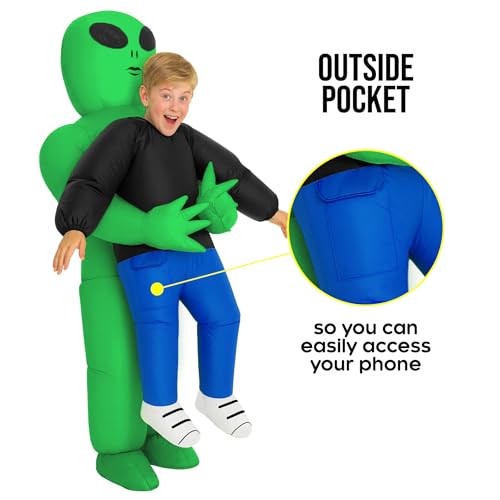 Morph Kids Alien Costume, Inflatable Alien Costume Kids, Aliens Blow Up Costumes Kid, Boys Inflatable Costumes