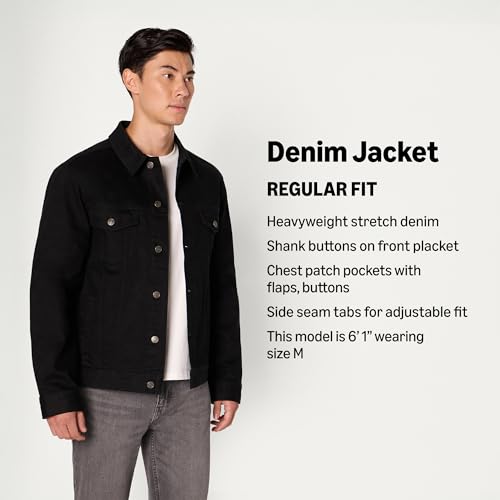 Amazon Essentials Men's Low Stretch Regular-Fit Denim Jacket