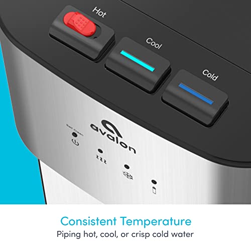 Avalon Self Cleaning Bottleless Water Cooler Water Dispenser - 3 Temperature Settings - Hot, Cold & Room Water, Durable St...
