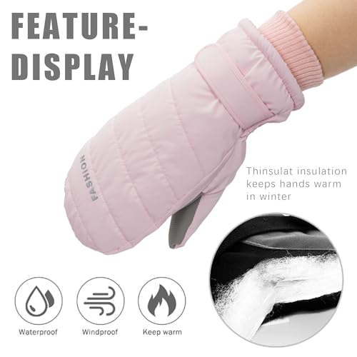 XuoAz Women Men Ski-Snow-Gloves Warm Winter-Gloves-Mittens Non Slip Waterproof-Gloves for Skiing-Snowboarding Outdoor Sports