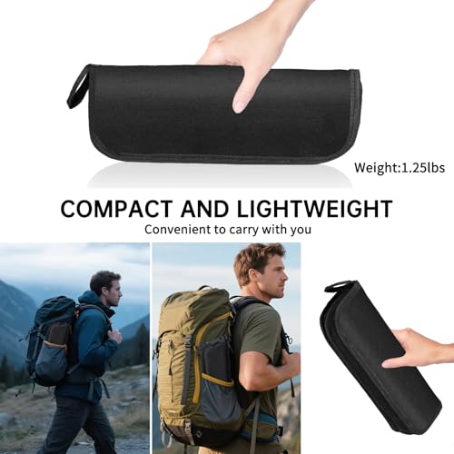 WITTOL Portable Folding Stool 13 Inch Camping Stool for Adults with Side Pocket, Ultralight Small Foldable Pocket Chair fo...