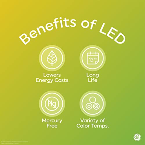 GE Refresh LED Light Bulbs, 10 Watts (60 Watt Eqv) Daylight HD Light, A19 Standard Bulbs (4 Pack)