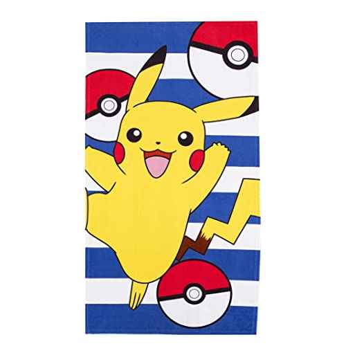 Northwest Pok?mon Beach Towel ? Pikachu and Pok? Ball Design ? 30 x 60 Inch Soft and Absorbent Towel for Bath, Pool, or Beach