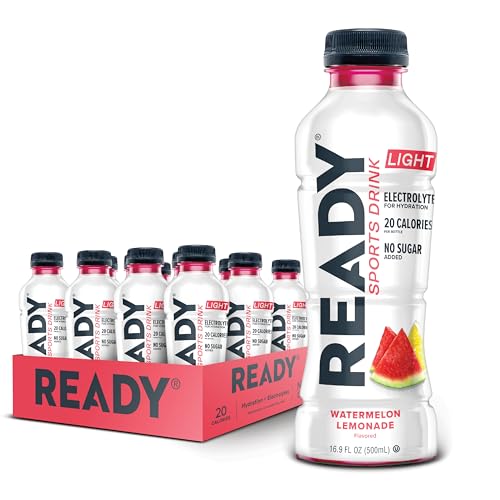 Ready® Sports Drink Light – The Ultimate Low-Calorie Hydration Drink with 4 Different Electrolytes – No Added Sugars – Nat...