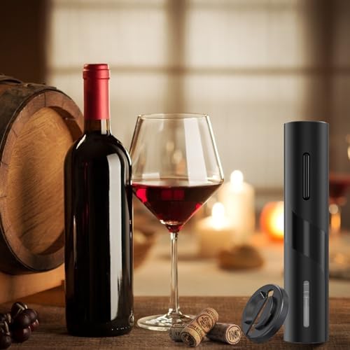 COKUNST Electric Wine Opener, Battery Operated Wine Bottle Openers with Foil Cutter, One-click Button Corkscrew Remover fo...