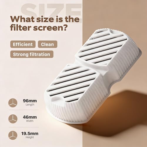 GROOKPET Dog Water Fountain Filters: 12 Dog Fountain Filters - Pet Water Fountain Filters Replacement - Including 6 Filter...