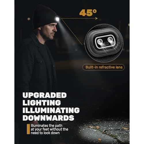 Beanie with Headlamp Beanie with Light LED Winter Stocking Cap Knit Hats for Men Women