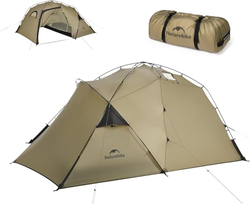 Naturehike 1/2 Person Hot Tent with Stove Jack, Ultralight Waterproof Windproof 4 Season Tent, Easy Setup Portable Backpac...