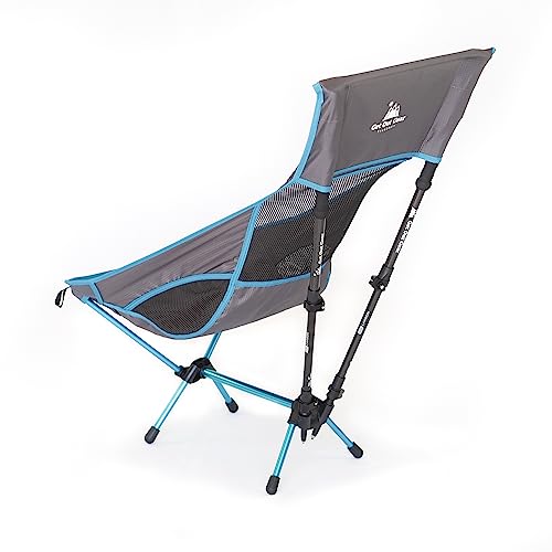 Get Out Gear TrekChair V2 Highback Backpacking Chair | 2-in-1 Trekking Pole and Camp Chair System | Extra Large and Wide w...
