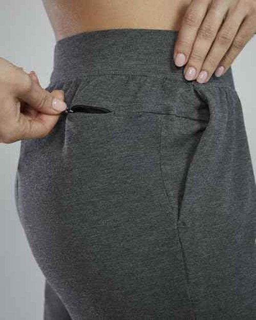 TYR Women's Ultrasoft Midweight Terry Jogger, Charcoal Heather, Medium