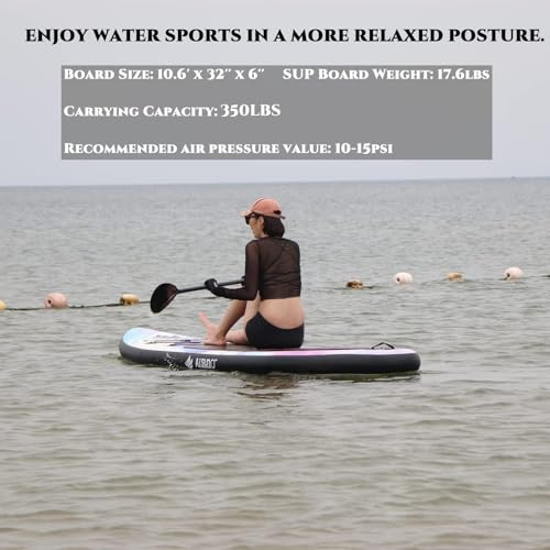 AISUNSS Inflatable Paddle Board for Adult, Paddle Board for All Skill Levels, Wide SUP Board with Primium Accessories Incl...