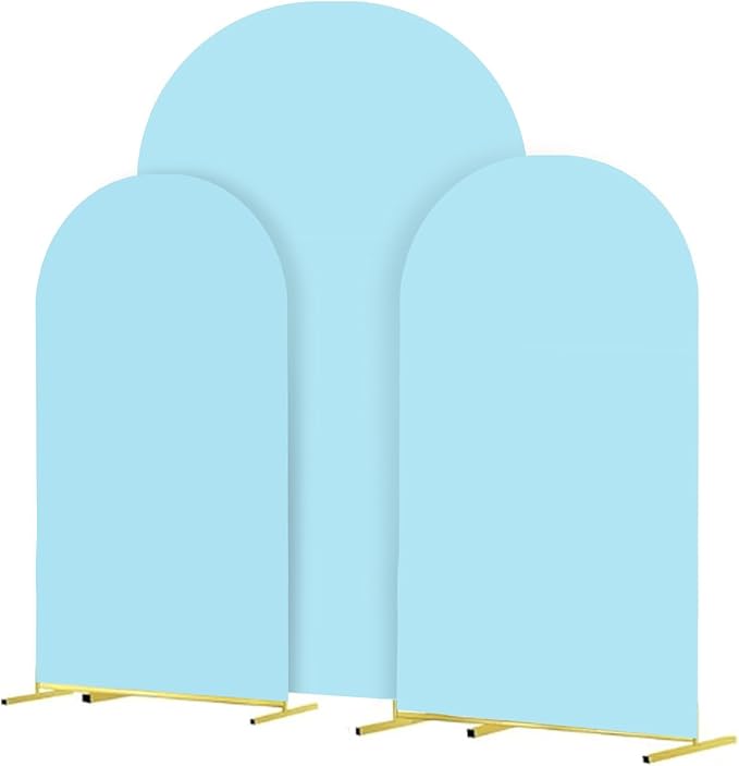 3-Piece Arch Cover for Wedding, Arch Spandex Fitted Covers 6FT 6.6FT 7.2FT Round Top Chiara Wedding Backdrop Covers Compat...