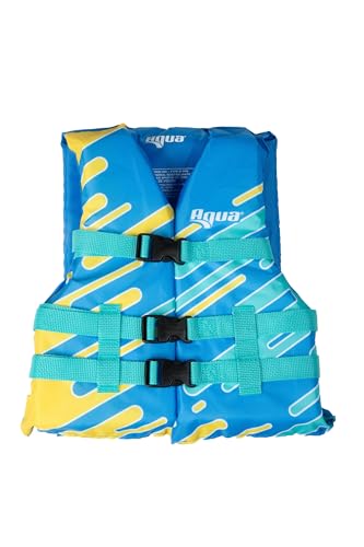 Aqua Leisure New Oceans7 US Coast Guard-Approved, Type III – Youth Life Jacket – Personal Flotation Device with with Comfo...