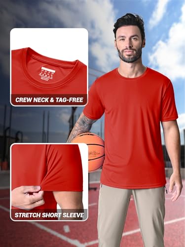 MAGCOMSEN Men's Short Sleeve UPF 50+ T-Shirt Quick Dry Rash Guard Athletic Running Swim Top Tee Performance Water Shirts