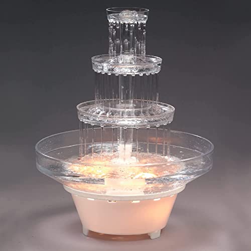 DecoPac 3-Tier Wedding Fountain Wedding Cake Decoration, Beautiful Water Fountain With Light Base, Easy To Set Up, Multicolor