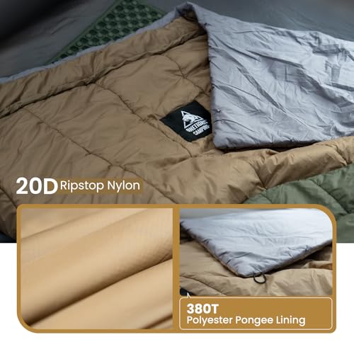 OneTigris Featherlite Ultralight Sleeping Quilt, Weighs 35oz, Warm Hammock Topquilt 40 Degree, with Footbox, Perfect for O...