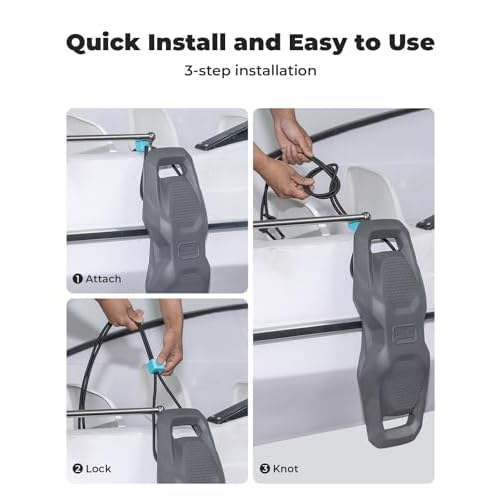KEMIMOTO Boat Fenders Boat Bumpers for Docking Upgraded Boat Fenders Bumpers, Fit for Bass Boat Jon Boat and Pontoon Boat