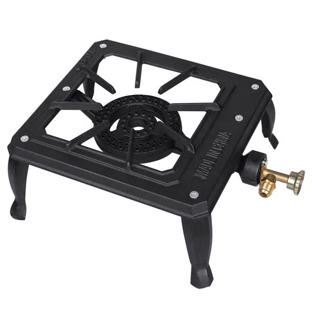 EATAKWARD Portable Gas Stove, Iron Propane Camping Stoves LPG Gas Cooker, Outdoor Stove for BBQ,15000 BTU Camping Stove