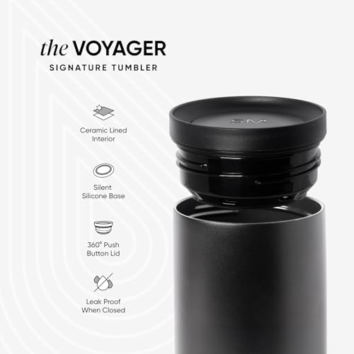Simple Modern Travel Coffee Mug Tumbler with 360° Lid | Ceramic-Lined Insulated Stainless Steel Cold Brew Iced Coffee Cup...