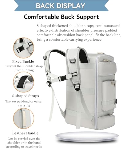 KEQIKAI Large Travel Duffle Bags Backpack for Men Women, 50L Sports Gym Bag with Wet Pocket, Waterproof Carry On Backpack ...