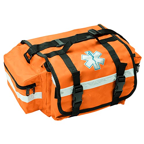 NOVAMEDIC Professional Empty Orange First Responder Bag, 17" x 9" x 7", EMT Trauma First Aid Carrier for Paramedics and Em...