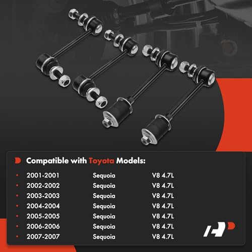 A-Premium Set of 4, Front & Rear Sway Bar Links Kit Stabilizer Bar Links Compatible with Toyota Sequoia 2001 2002 2003 200...