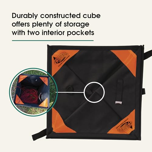 Arborist Throw Line Storage Cube, Portable Climbing Rope Organizer, Collapsible Throw Line for Tree Work Nylon Bag, Handcr...