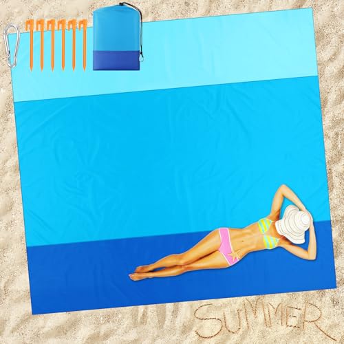 Drydiet Extra Large Beach Blanket Sandproof Waterproof 10 x 9 ft Beach Mat for 2-8 Adults Oversized Quick Drying Outdoor P...