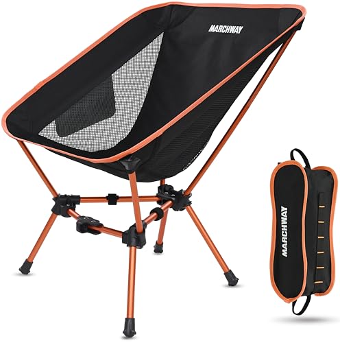 MARCHWAY Lightweight Folding Camping Chair, Portable Foldable Compact for Outdoor Camp, Travel, Beach, Picnic, Festival, H...