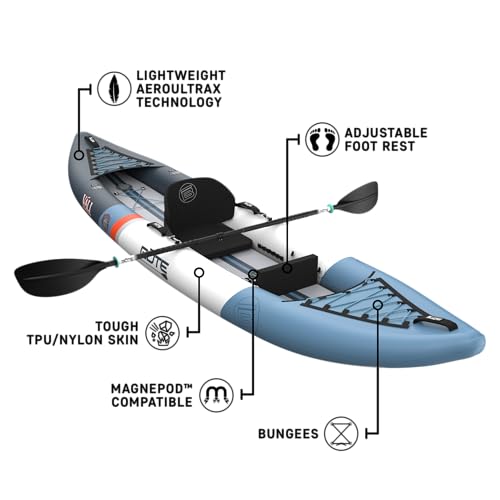 BOTE Vali Aero Inflatable Ultralight Kayak Packable Multiple Sizes for Single or Tandem Adults Kids Family Friendly Blow U...