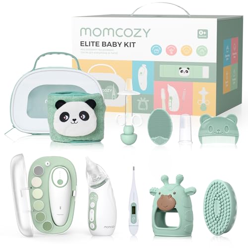 Momcozy Elite Baby Kit, Superior Baby Shower & Registry Essential Kit for Grooming & Health & Cleansing Care, Electric Nai...