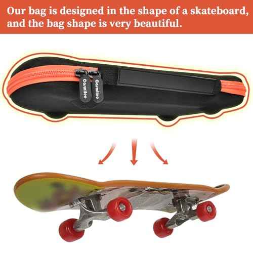 Finger Skateboard Case for TECH DECK Fingerboard Ultra DLX 14 Pack, Element Collectible Mini Skateboards Holder, Kids Toy Storage for Sticker Sheets, Wheels, Tool, Screws and Nut- Box Only