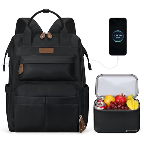 Maelstrom Travel Backpack for Women Men,Laptop Backpack Fits 15.6-17.3 Inch Laptop, Nurse/Work Bag with Insulated Lunch Bo...