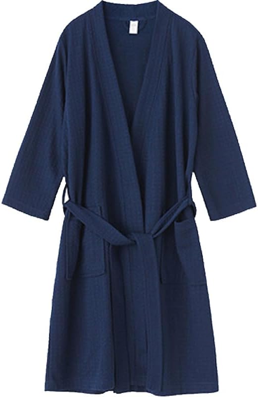 Lightweight Full-Length Robes For Women Waffle Kimono Bathrobe - Soft, Fast-Drying, Long-Lasting Cotton Blend Unisex