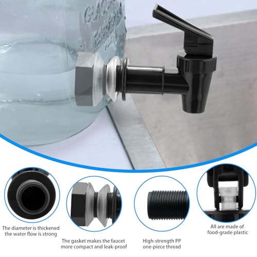 Hgzaccompany Replacement Cooler Faucet Water Bottle Jug, BPA-Free Plastic Spigot Spout Water Beverage Lever Pour Dispenser...