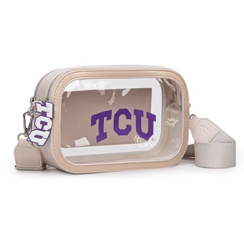 Montana West NCAA Clear Bag for Stadium Events Handbags for Sports Fans with Adjustable Nylon Strap,Card Pocket & Team Logo
