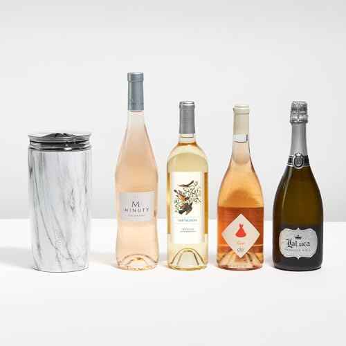 Br?Mate Togosa 2-in-1 Wine Chiller Bucket or Champagne Bucket & 100% Leakproof Pitcher | Portable Cooler Fits Most Wine, Champagne, & Liquor Bottles | Perfect Wine Gifts | 49oz (Ice White)