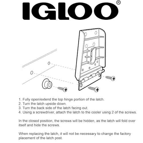 Igloo Cooler Hybrid Stainless/Plastic Latch Post & Screws, 2-Pack, Black