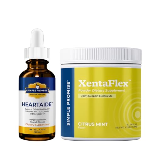 Simple Promise Joint & Heart Support Bundle – Supports Hydration, Mobility & Heart Wellness – XentaFlex Electrolyte Powder...