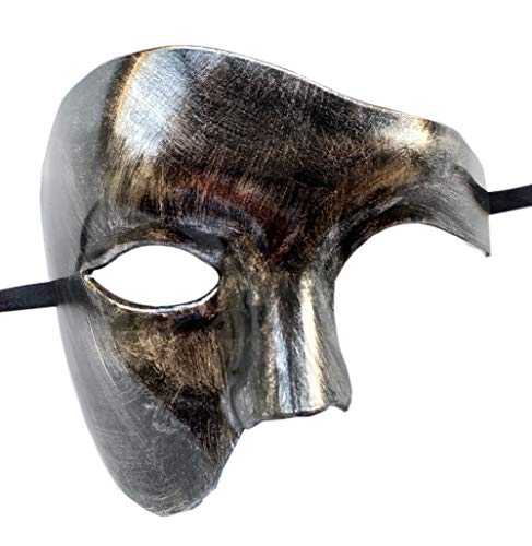 Coolwife Masquerade Mask Vintage Phantom Of The Opera One Eyed Half Face Costume