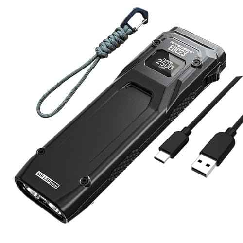 Nitecore EDC23 - EDC23 Saber Ultra Slim Pocket EDC Flashlight -2500 Lumens W/Eco-Sensa USB C Charging Cable