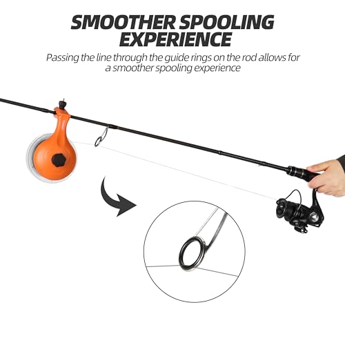 RUNCL Fishing Line Spooler – Portable Winder & Reel Spooling Tool for Casting and Spinning Reels, Prevents Line Twist, No...