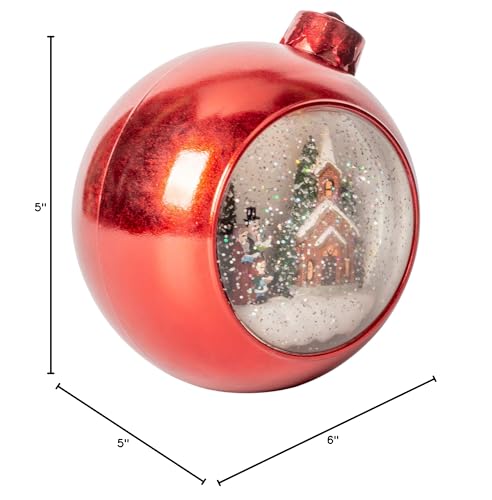 Roman 6.5" H Lighted Swirl Christmas Carolers Ornament, Confetti Lite, Battery Operated, Holiday Decor, Gift
