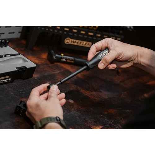 Wheeler Engineering 100-Piece Professional Screwdriver Set with Steel Construction, Metric and Standard Sizes, Storage Case, for Gunsmithing and Maintenance