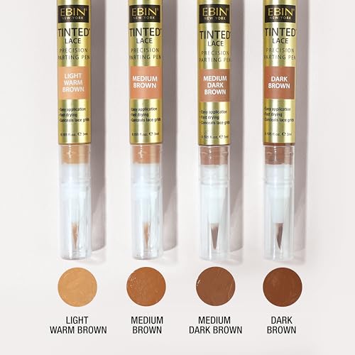 Tinted Lace Precison Parting Pen Dark Brown 0.105oz -Wig Lace Tint with Brush Applicatior, Easy to use, Long Lasting Formula, Blends Natural, Seamless Finish