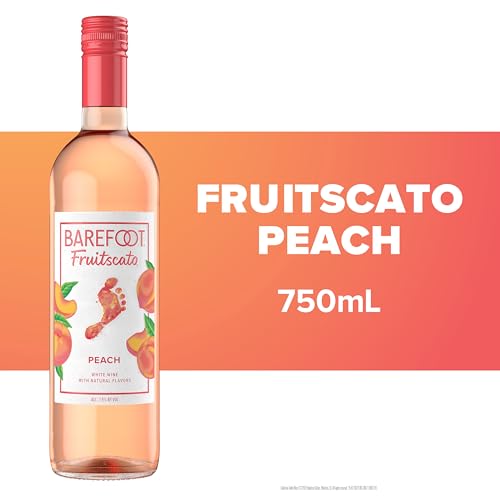 Barefoot Wine & Bubbly Cellars Peach Moscato, Dessert Wine, 750 mL Bottle