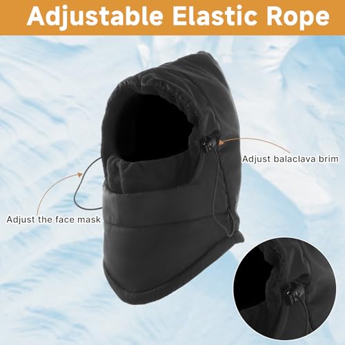 Balaclava Ski Mask for Men, Lining Windproof Ski Face Mask for Women, Adjustable Winter Cold Weather Face Cover