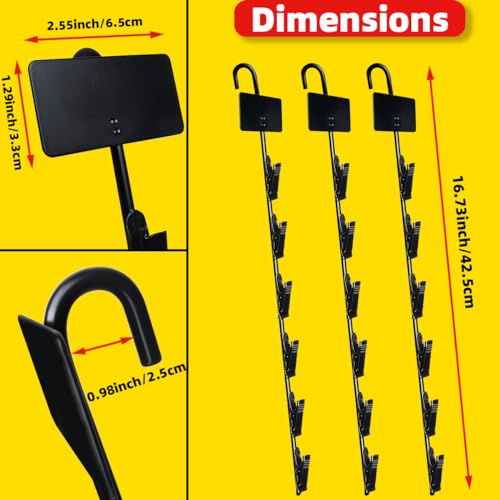 Hanging Merchandise Strips with Hooks Chip Display Rack Stands Potato Bag Holder for Retail Displaying Label Headers Greet...